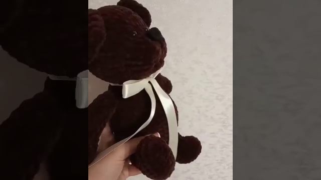 Плюшевый мишка. Мягкие игрушки крючком. Подарок на новый год. Подарок на день рождения. смотреть онлайн