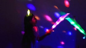 Shfa plays Shadow Puppets and glowing toys