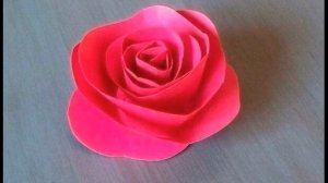 как просто сделать розу из бумаги ///  how easy it is to make a rose out of paper