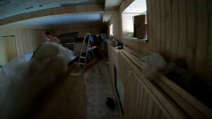 Монтаж натяжного потолка на вагонку своими руками. 50м2