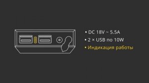 Солнечная панель TopON TOP SOLAR на 100W, DC 18V, 2 USB, влагозащищенная, складная на 5 секций