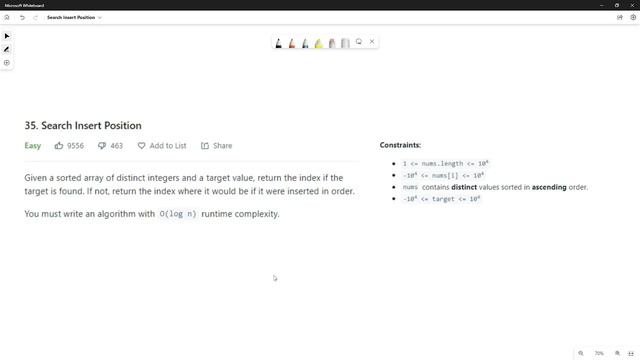 35. Search Insert Position - Python LeetCode Solution