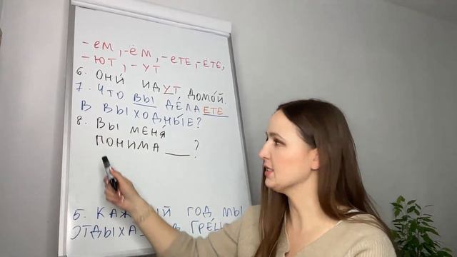The endings -ем, -ём, -ете, -ёте, -ют, -ут. When to use them in Russian language?