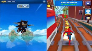 Sonic Dash vs Spiderman Subway Run - Shadow vs All Bosses Zazz Eggman All 51 Characters