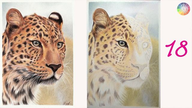 ЛЕОПАРД. Рисуем леопарда поэтапно. Пошаговое рисование // How to draw leopard step by step смотреть онлайн