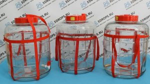 обзор стеклянной банки с гидрозатвором на 35 литров