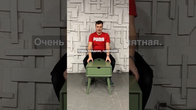 Зеленая прикроватная Тумба из фанеры