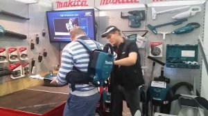 CleanNow: Демонстрация ранцевого пылесоса Makita