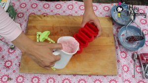 STRAWBERRY & RASPBERRY FROZEN YOGURT LOLLY RECIPE