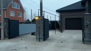 Установка автоматики Алютех на распашные алюминиевые ворота