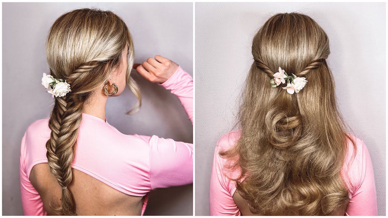 TWO CHARMING HAIRSTYLES FOR SPRING! SIMPLE AND BEAUTIFUL! ДВЕ ПРОСТЫЕ И КРАСИВЫЕ  ПРИЧЕСКИ НА ВЕСНУ