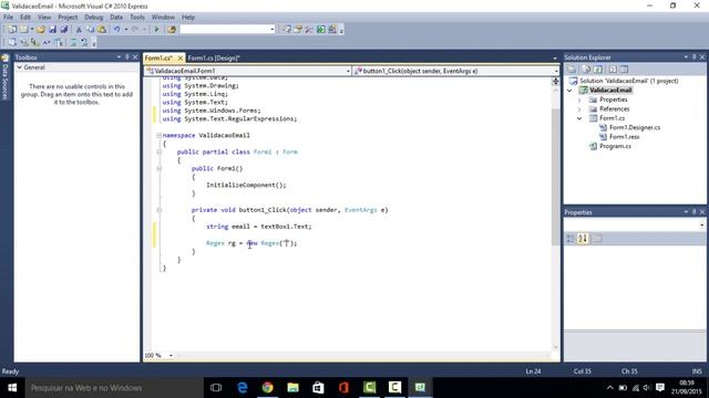 #PROGRAMEJÁ - Validação de Email C# смотреть онлайн