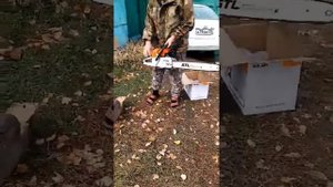 Бензопила мс 381 в работе