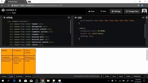 CSS Grid Layout Tutorial: grid-column and grid-row properties