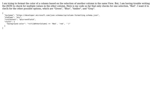 Sharepoint: How to utilize if/else condition for JSON column formatting in SharePoint? смотреть онлайн