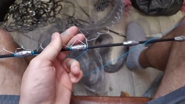 Посадка кастинговой сети на шнур. смотреть онлайн