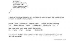 Pandas : Nested Json to pandas DataFrame with specific format