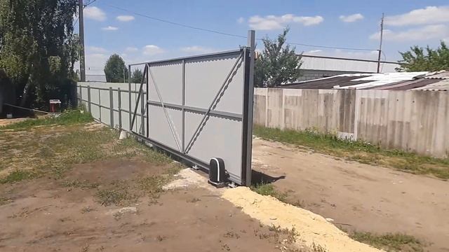 Сколько стоит поставить ворота автомат. Откатные ворота. смотреть онлайн