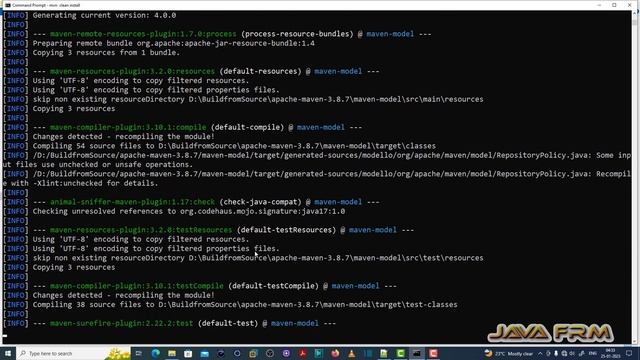 How to build Apache Maven 3.8.7 from Source Code in Windows 10 Command line using Maven 3.8, JDK 11