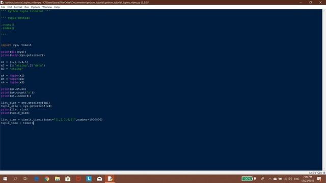 Python Tutorial: Tuples