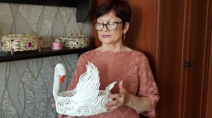Конфетница Лебедь