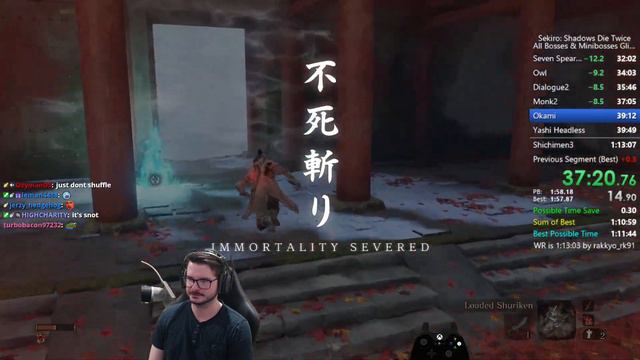 Sekiro All Bosses Speedrun in 1:12:50 [Former World Record] (Glitchless) смотреть онлайн