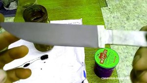 Травление и галтовка клинка из стали  М390