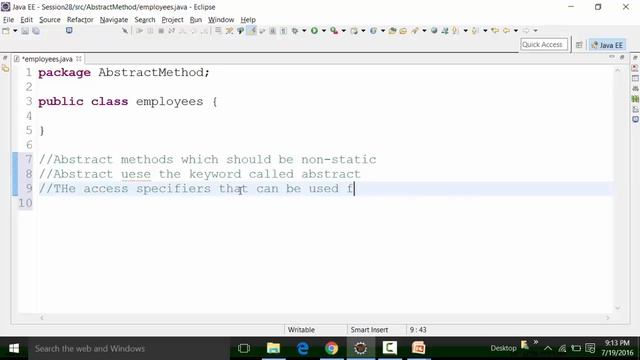 How To Create Abstract Methods In JAVA With Examples Part 1 | Java Training videos | H2k infosys
