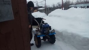 Запуск мотоблока Нива,обзор переделки ременной передачи 13 февраля 2021 г.