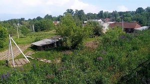 деревня Чепелево, Чеховский район. Вид с жд платформы. Одна сторона.