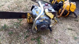 Clinton chain saw D55, старая бензопила Клинтон Д55