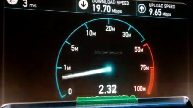 Тест скорости провайдера ОнЛайм на Speedtest.Net