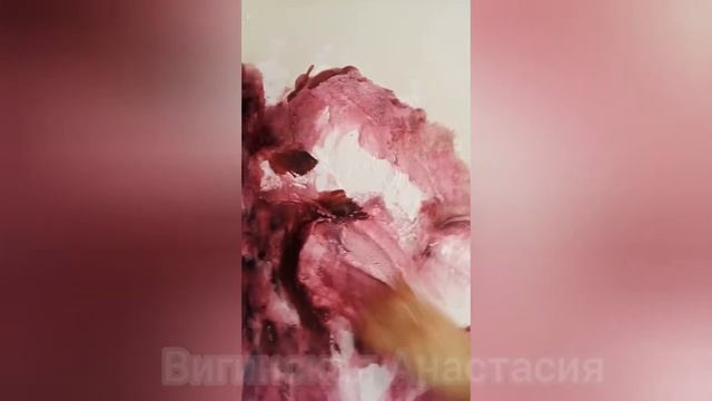 Пионы. Декоративная штукатурка. смотреть онлайн