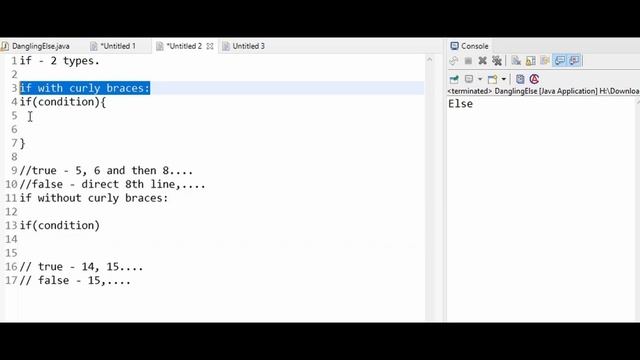 Dangling Else problem - Java.  Complete explanation.
