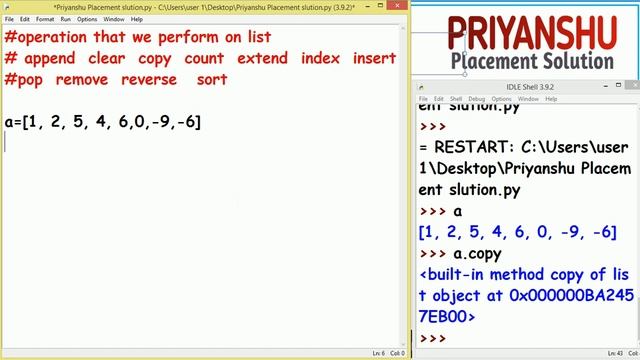 List in python | Python for campus part - 5| All about List in python 3 | Python List operations