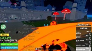 destroying noobs with magma in seconds... | Bounty Hunting + Magma Combo (Blox Fruits)