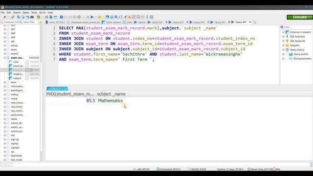Data Base Task 28 | Use MAX SQL Functions and INNER JOIN | 1st Year | Java Institute