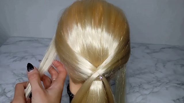 Причёска " Хвост" для девочек на каждый день. смотреть онлайн