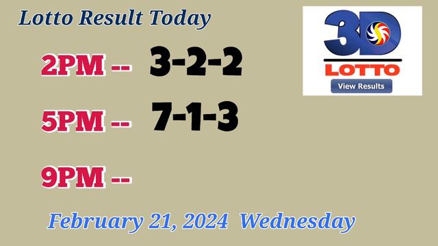Lotto Result Today 5pm February 21, 2024 Swertres Ez2 PCSO#lotto