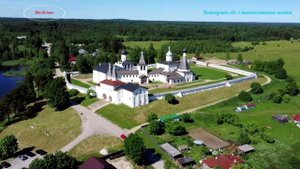 Ферапонтово , Богородице-Рождественский Ферапонтов мужской монастырь с высоты птичьего полета