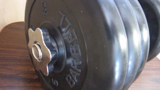 Гантеля 32 кг MB Barbell Atlet с обрезиненным грифом. Россия смотреть онлайн