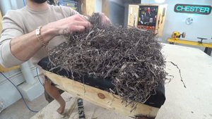 Набил пуф морской травой | мебель своими руками