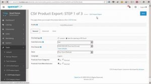 Overview of CSV Product Export for Opencart 2