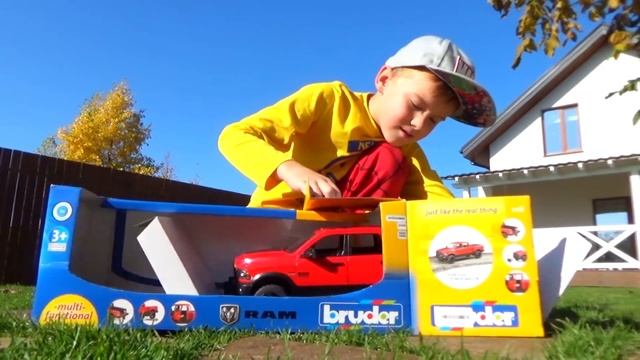 Машинки для мальчиков. Веселые истории про игрушки BRUDER - Грузовик, Бульдозер, Экскаватор смотреть онлайн