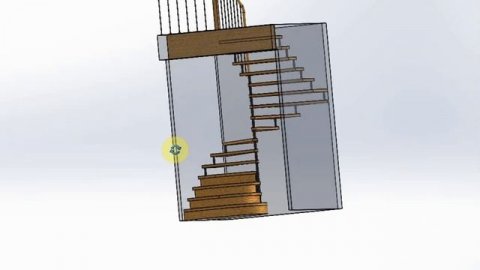 Винтовая лестница с больцевой системой крепления