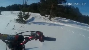 Гусеница на питбайках, snowbike 35