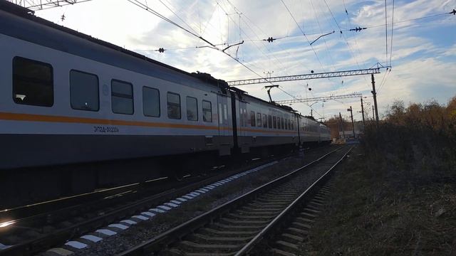 Электропоезд ЭП2Д-0022 ЦППК станция Волоколамск смотреть онлайн