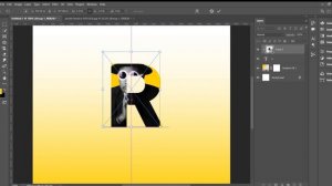 Create a  Letter (R) Portrait design  tutorial in photoshop