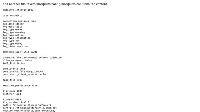 Mosquitto broker running with wrong conf file at boot смотреть онлайн