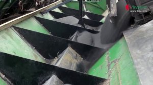 Перевалка зерна с помощью автомобильного перегрузчика МВА